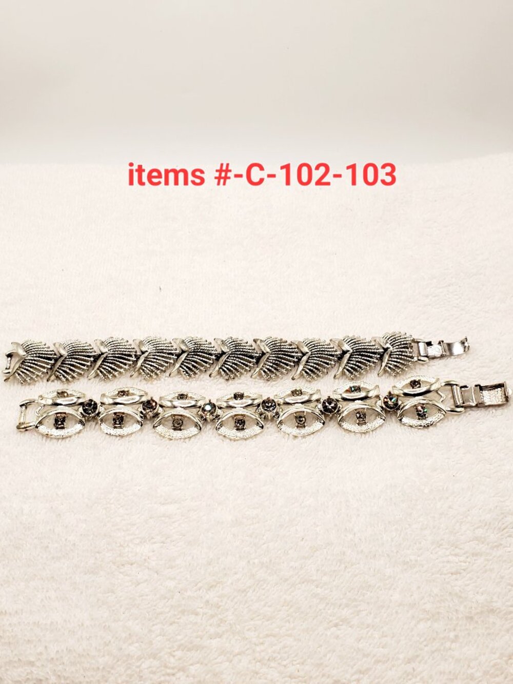 2 Vintage Silver Coro Bracelets, items # C-102-103,. wt. 93 grams.